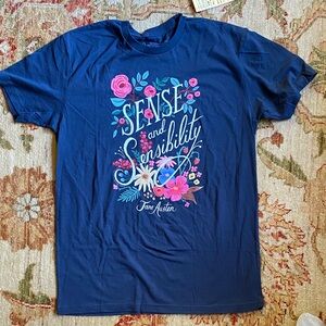 Out of Print Blue Sense and Sensibility Tee